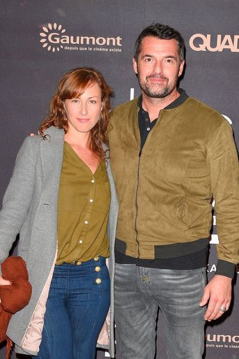 Arnaud Ducret et sa compagne Maurine Nicot à l'avant-première de "Le sens de la fête" au Grand Rex à Paris le 26 septembre 2017