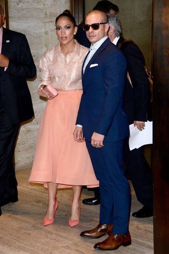Jennifer Lopez et Casper Smart arrivent à l’hôtel Four Seasons de New York vendredi dernier. 