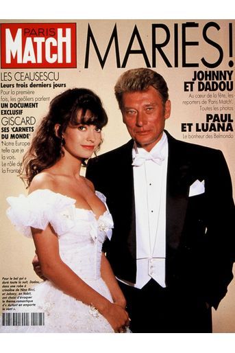 Pour le Paris Match n°2147 du 19 juillet 1990, le jour de leur mariage