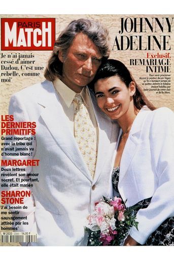 Pour le Paris Match n°2344 du 28 avril 1994. Le couple posait à l'occasion de son remariage, à Las Vegas