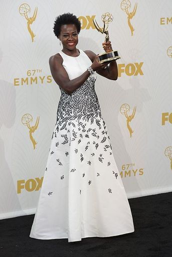 Viola Davis ("How to get away with murder") à la cérémonie des Emmy Awards, le 20 septembre 2015