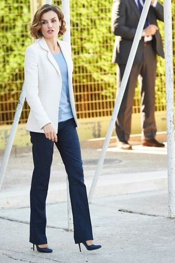 La reine Letizia d'Espagne à Palencia, le 21 septembre 2015