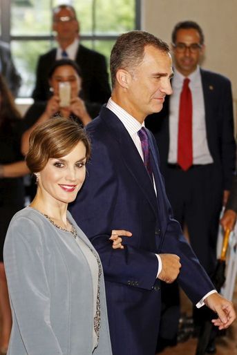 La reine Letizia et le roi Felipe VI d&#039;Espagne à Miami, le 17 septembre 2015