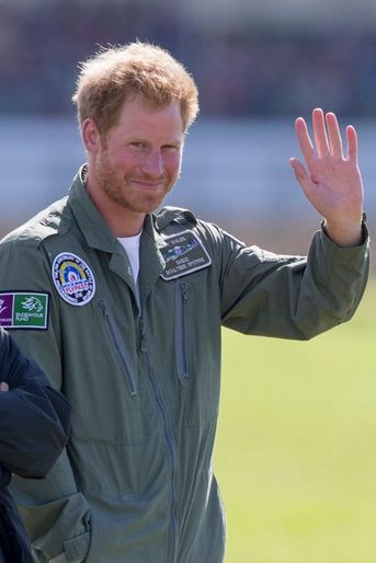 Le prince Harry sur l&#039;aérodrome de Goodwood, le 15 septembre 2015