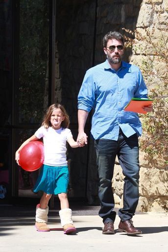 Ben Aflfeck et sa fille Seraphina à Los Angeles le 13 septembre 2015