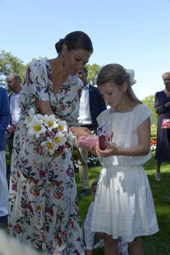 Les princesses Victoria et Estelle de Suède au château de Solliden sur l&#039;île d&#039;Öland, le 14 juillet 2019