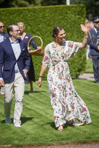La princesse Estelle et le prince Oscar de Suède au château de Solliden sur l&#039;île d&#039;Öland, le 14 juillet 2019