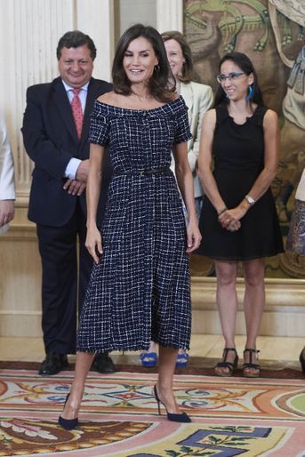La reine Letizia d’Espagne à Madrid, le 16 juillet 2019