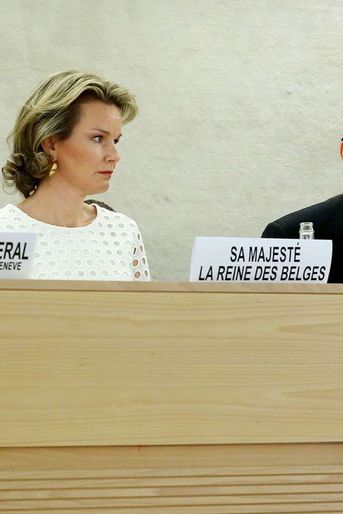 La reine Mathilde aux Nations Unies à Genève, le 15 septembre 2015