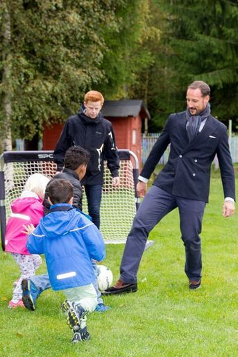 Le prince Haakon de Norvège à Nannestad, le 16 septembre 2015