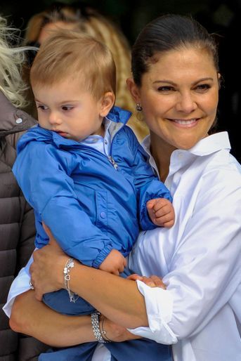La princesse Victoria de Suède et le prince Oscar à Solna, le 10 septembre 2017