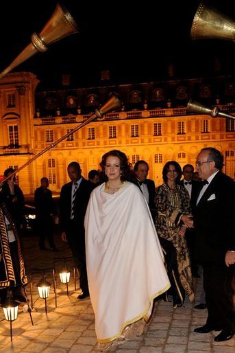 La princesse Lalla Salma du Maroc au château de Versailles, le 1er février 2010