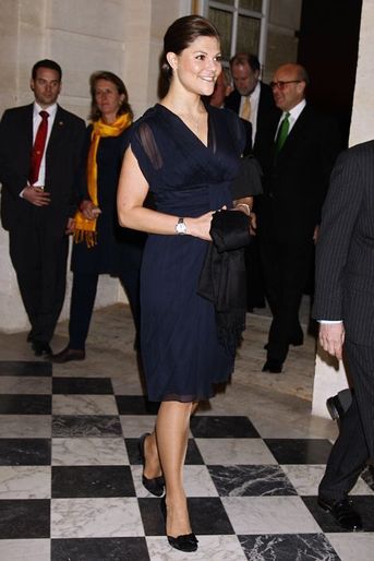 La princesse Victoria de Suède au château de Versailles, le 18 février 2008