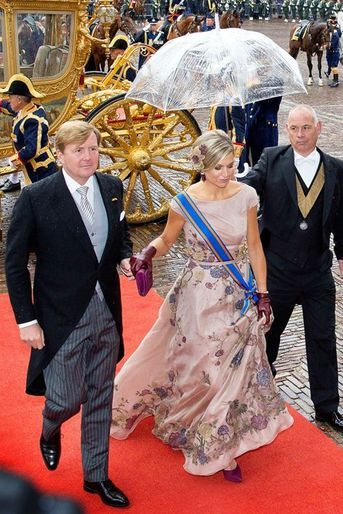 La reine Maxima et le roi Willem-Alexander des Pays-Bas  à La Haye, le 15 septembre 2015