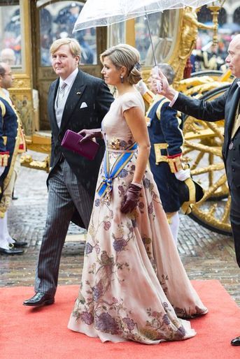 La reine Maxima et le roi Willem-Alexander des Pays-Bas  à La Haye, le 15 septembre 2015