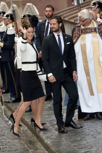 La princesse Sofia et le prince Carl Philip de Suède à Stockholm, le 15 septembre 2015