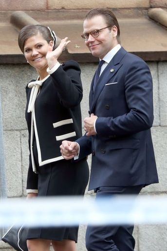 La princesse Victoria de Suède et le prince consort Daniel à Stockholm, le 15 septembre 2015