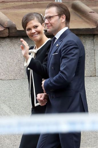 La princesse Victoria de Suède et le prince consort Daniel à Stockholm, le 15 septembre 2015