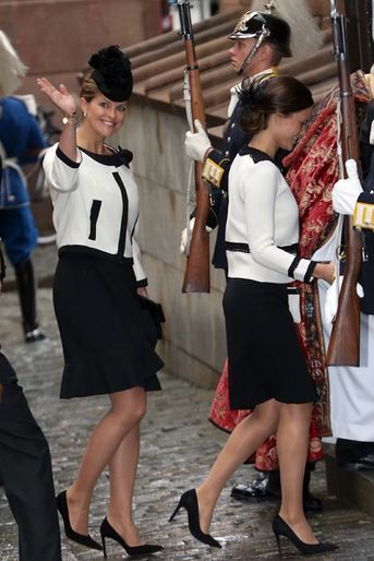 Les princesses Madeleine et Sofia de Suède à Stockholm, le 15 septembre 2015