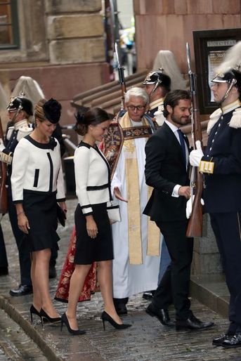 Les princesses Madeleine et Sofia et le prince Carl Philip de Suède à Stockholm, le 15 septembre 2015