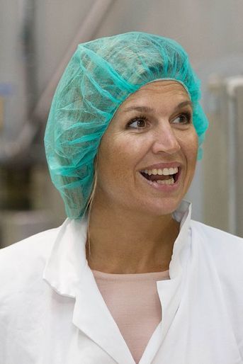 La reine Maxima des Pays-Bas dans une fromagerie à Workum, le 9 septembre 2015