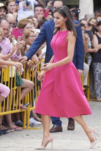 La reine Letizia d'Espagne à Almagro, le 9 juillet 2019