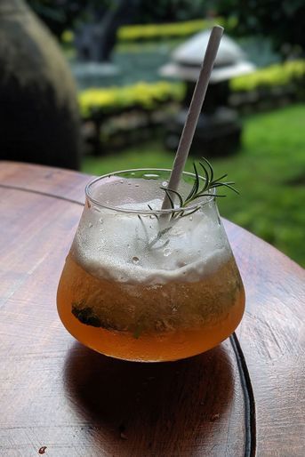 Un des cocktails servis lors de la visite de la Rhumerie de Chamarel.