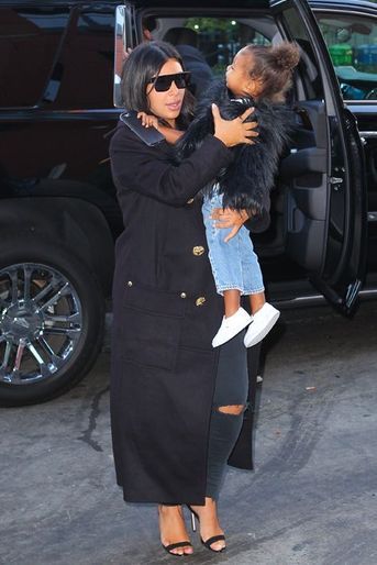 Kim Kardashian et sa fille à New York le 6 septembre 2015