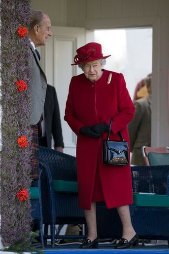 La reine Elizabeth II et le prince Philip au Braemar Gathering, le 5 septembre 2015