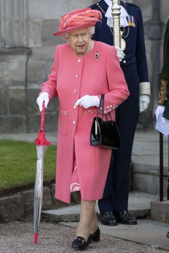 La reine Elizabeth au palais de Holyroodhouse à Edimbourg, le 3 juillet 2019