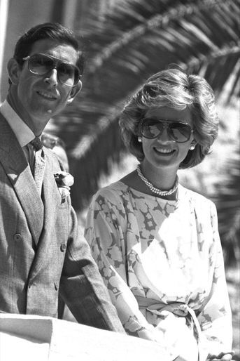 La princesse Diana et le prince Charles à Bari en Italie, le 7 mai 1985.