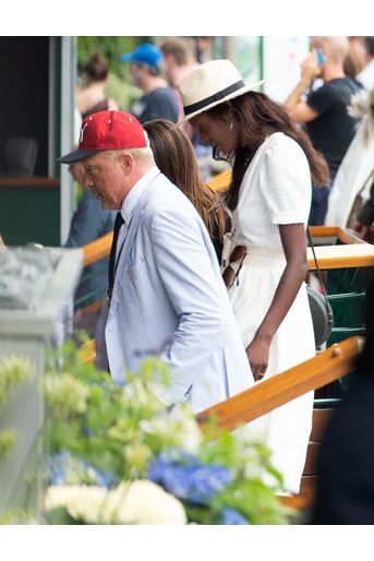 Boris Becker et Layla Powell à Wimbledon le 3 juillet 2019