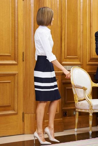 La reine Letizia d&#039;Espagne à Madrid, le 2 septembre 2015