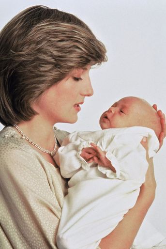 Lady Diana avec le prince William le 1er août 1982