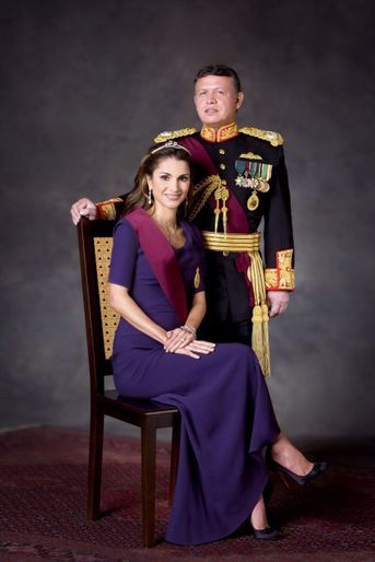 Rania avec le roi Abdallah en 2008