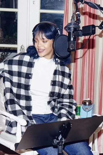 Rihanna en enregistrement pour son dernier album "ANTI"