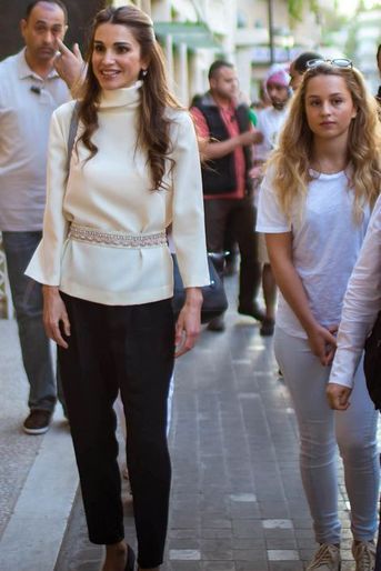 La reine Rania de Jordanie, le 16 août 2015