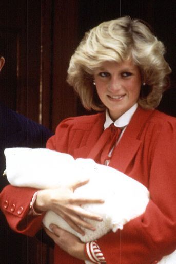 Lady Diana avec le prince Harry le 16 septembre 1984