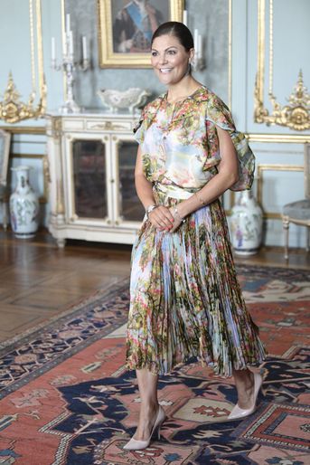 La princesse Victoria de Suède au Palais royal à Stockholm, le 24 août 2017