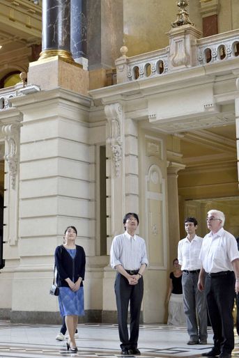 La princesse Mako et le prince Akishino du Japon au Musée ethnographique de Budapest, le 19 août 2017