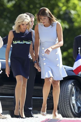 Brigitte Macron en compagnie de Desislava Radeva, épouse du Président de la République de Bulgarie.