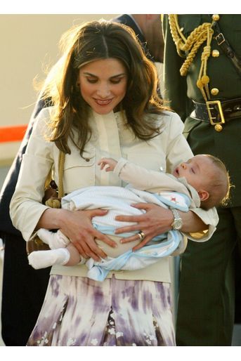 Rania avec le prince Hashem en 2005
