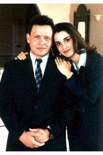 Rania avec le roi Abdallah en 1997