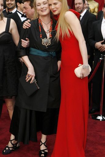 Meryl Streep et Nicole Kidman à Hollywood, le 25 février 2007