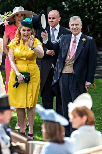 Sarah Ferguson et le prince Andrew, au Royal Ascot le 21 juin 2019