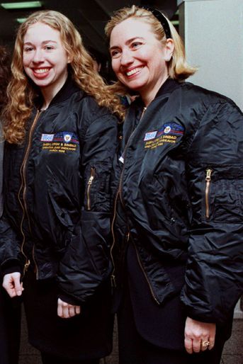 Hillary et Chelsea Clinton, en mars 1996.