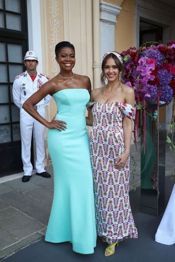 Gabrielle Union et Jessica Alba, à Monaco le 16 juin 2019