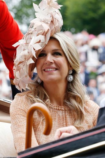 La reine Maxima des Pays-Bas au Royal Ascot, le 18 juin 2019