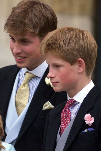 Les princes William et Harry à Windsor, le 19 juin 1999