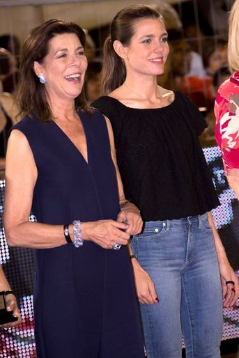 La princesse Caroline de Hanovre et Charlotte Casiraghi, le27 juin 2015